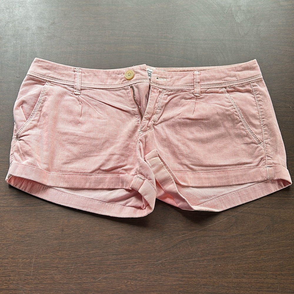 American Eagle Outfitters Womens Size 6 Shorts Orange and White Striped